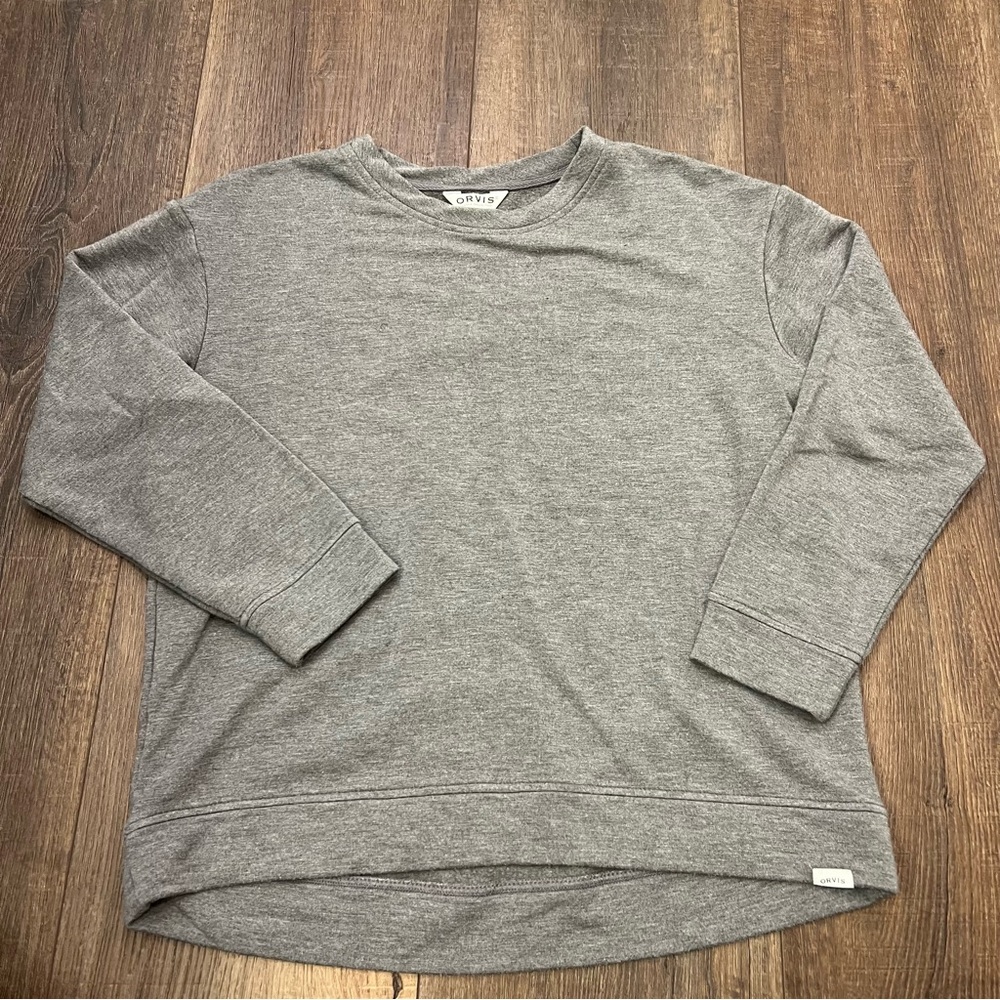 Orvis gray soft sweater